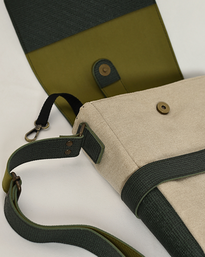 Green & Beige  Messenger Bag | Crossbody Bag