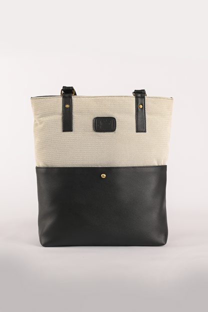 Tote-ally Cherm - Black and Beige