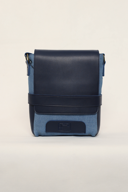 Denim & Dark Blue Cherm Messenger