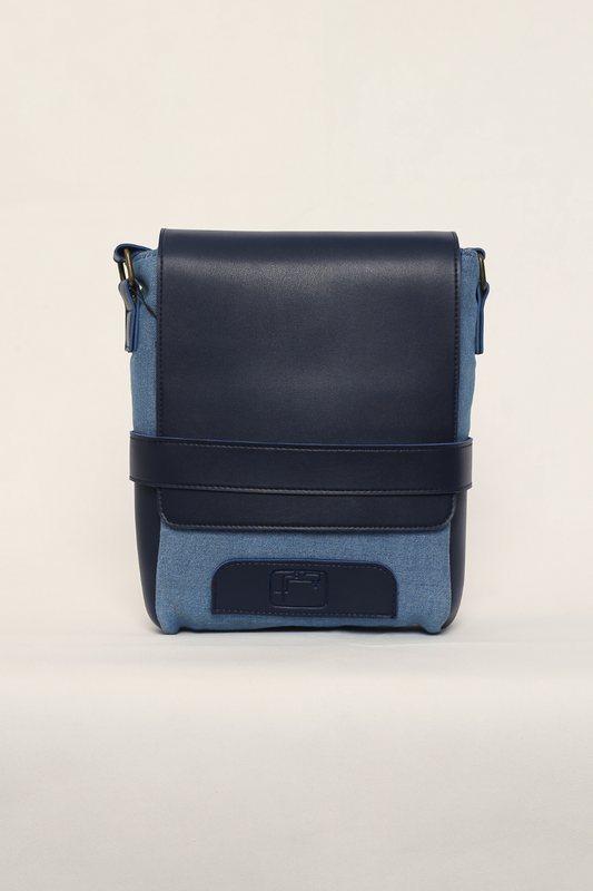 Denim & Dark Blue Cherm Messenger