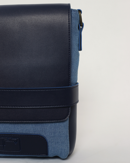 Denim & Dark Blue Cherm Messenger