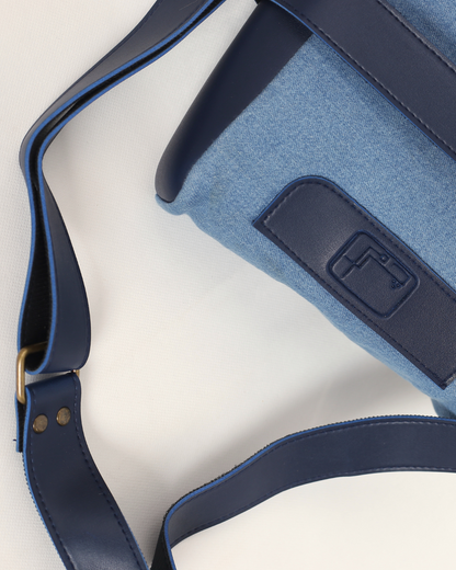 Denim & Dark Blue Cherm Messenger