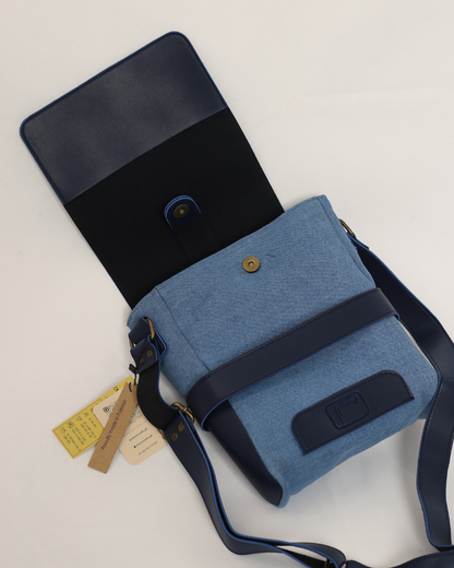 Denim & Dark Blue Cherm Messenger