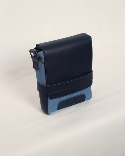 Denim & Dark Blue Cherm Messenger