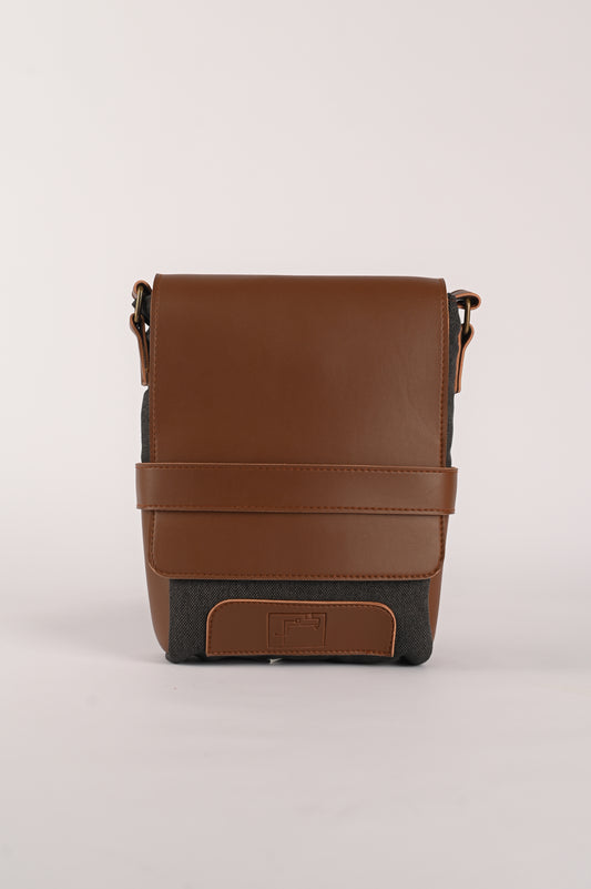 Cherm Messenger - Brown and Charcoal Gray