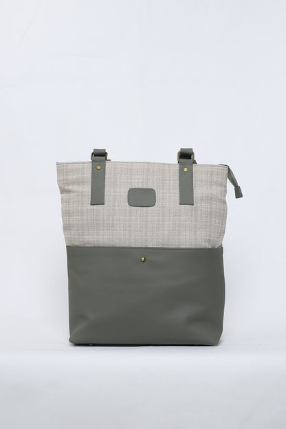 Tote-ally Cherm - Green & Beige