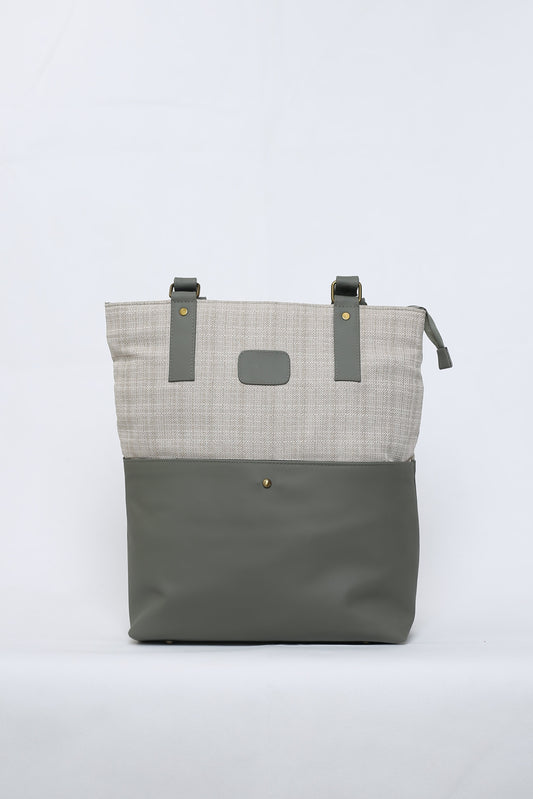 Tote-ally Cherm - Green & Beige