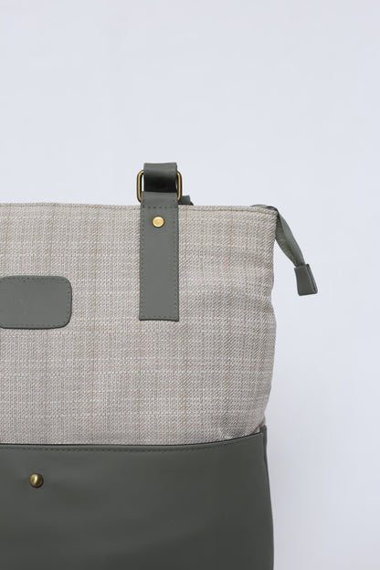 Tote-ally Cherm - Green & Beige