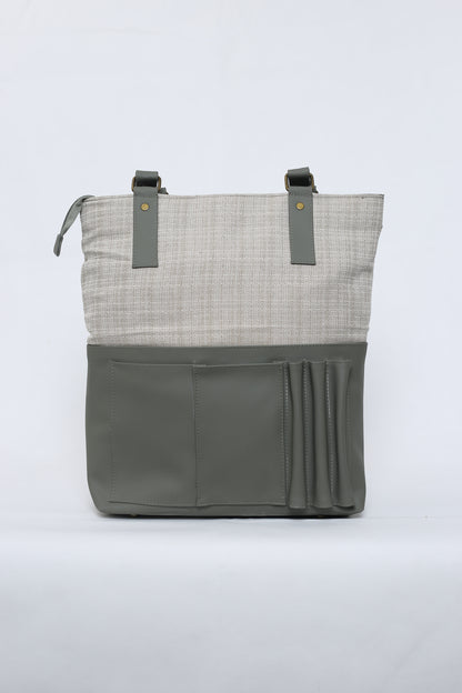 Tote-ally Cherm - Green & Beige