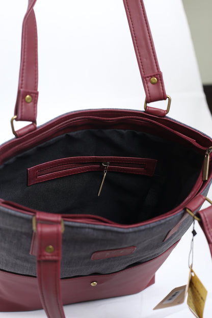 Tote-ally Cherm - Maroon & Grey