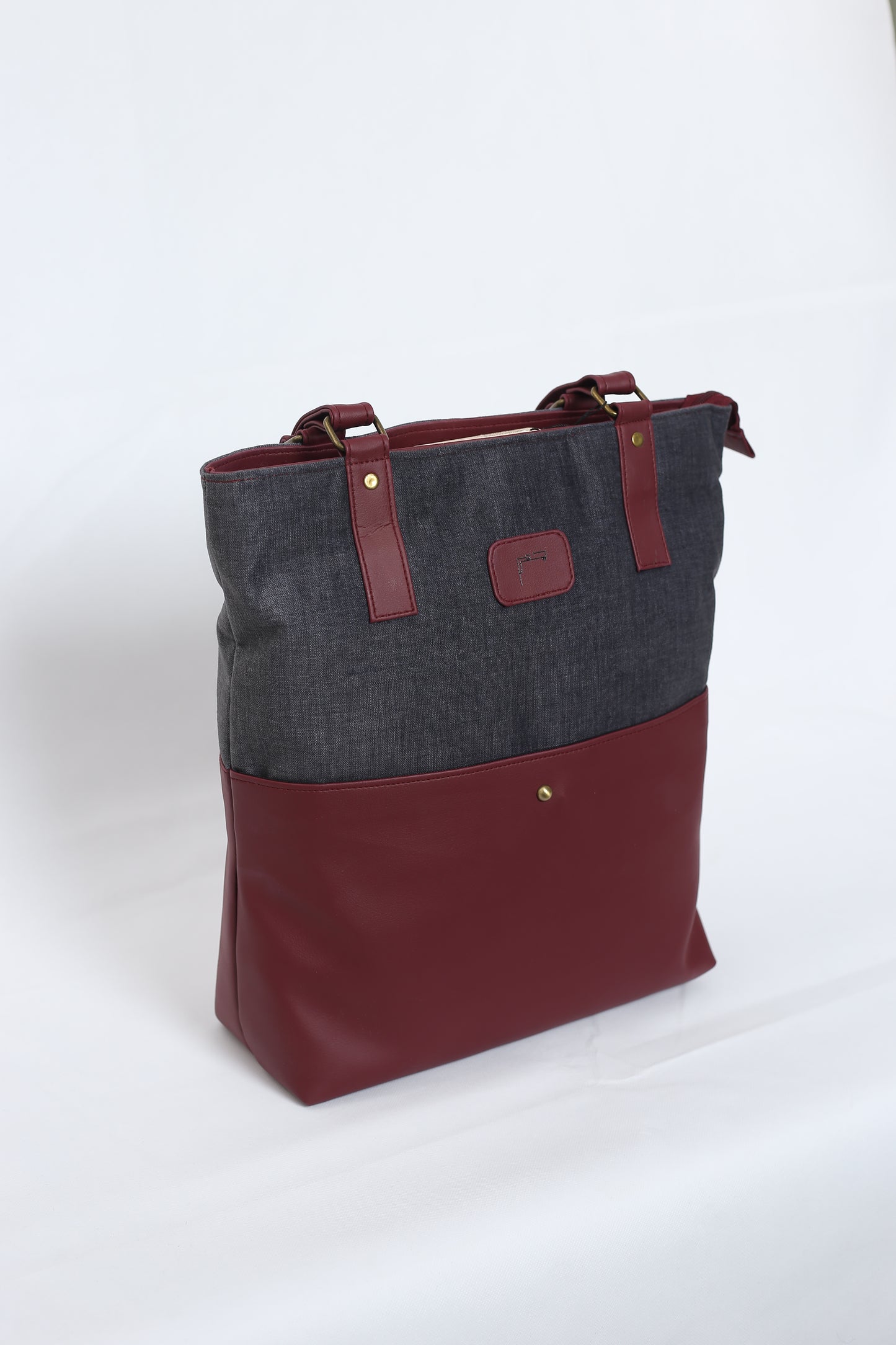 Tote-ally Cherm - Maroon & Grey