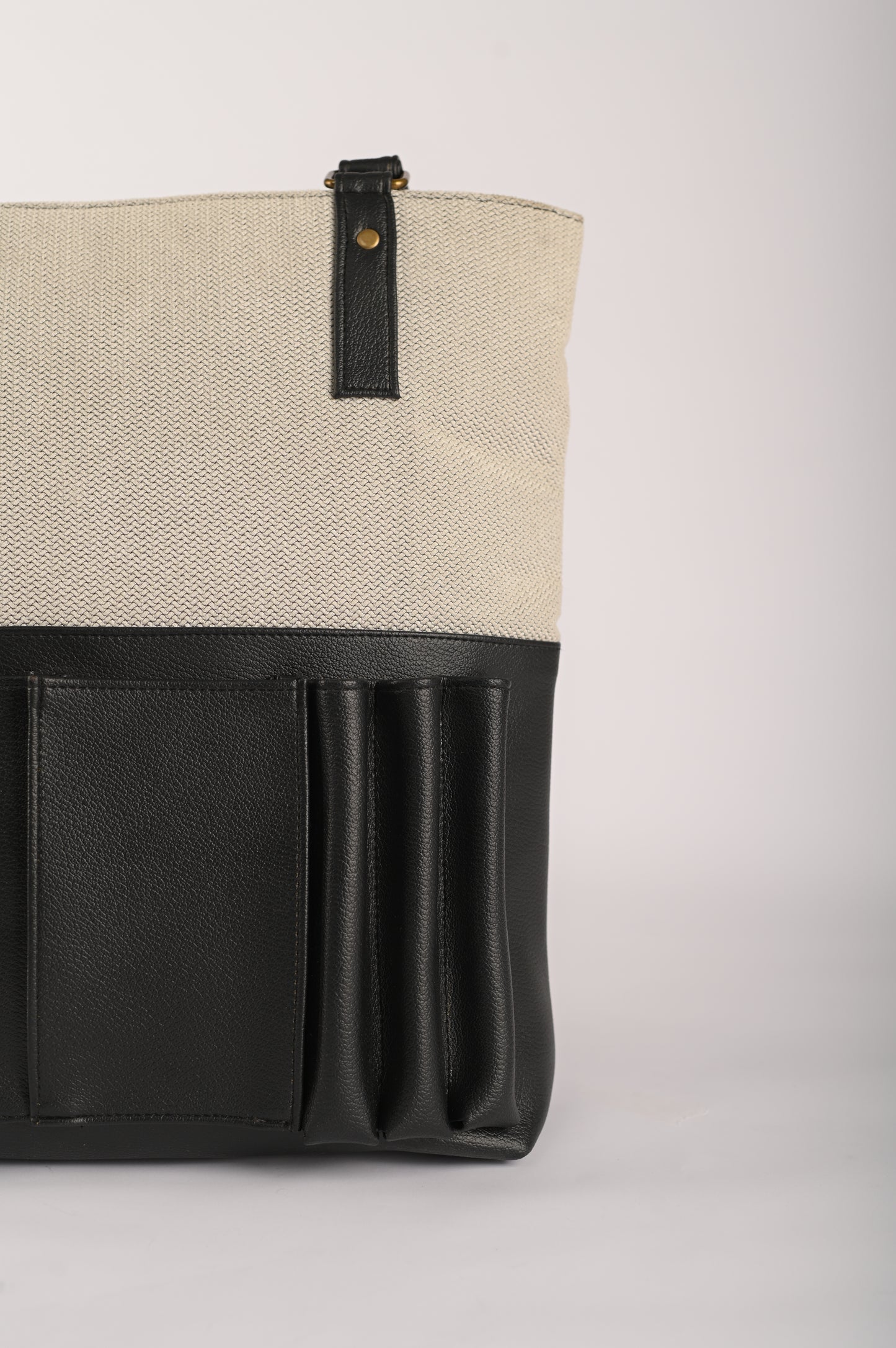 Tote-ally Cherm - Black and Beige