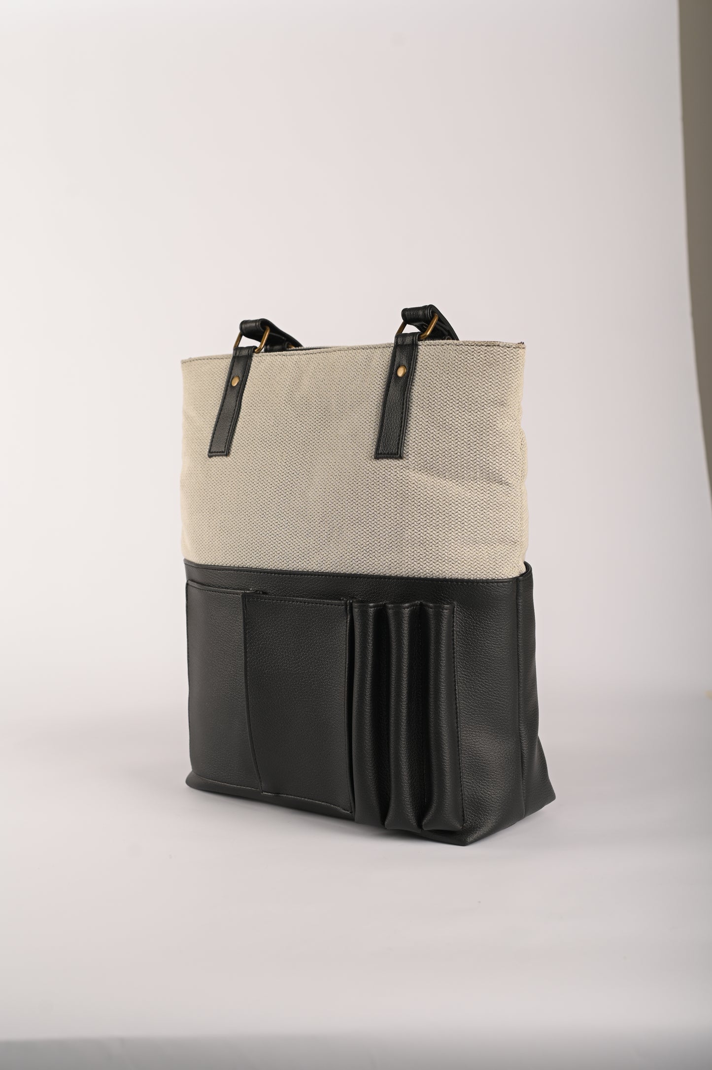 Tote-ally Cherm - Black and Beige