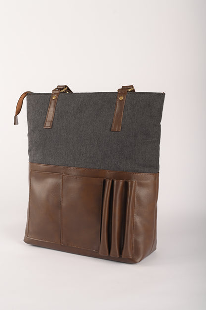 Tote-ally Cherm - Brown and Grey