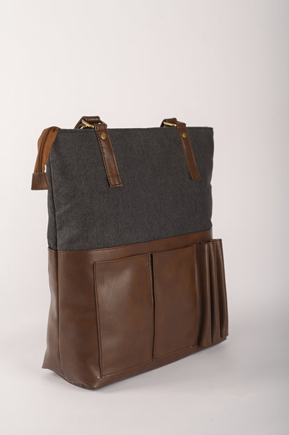 Tote-ally Cherm - Brown and Grey