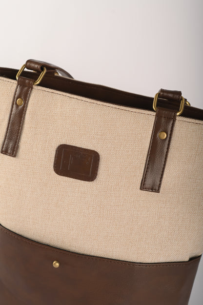 Tote-ally Cherm - Brown and Beige